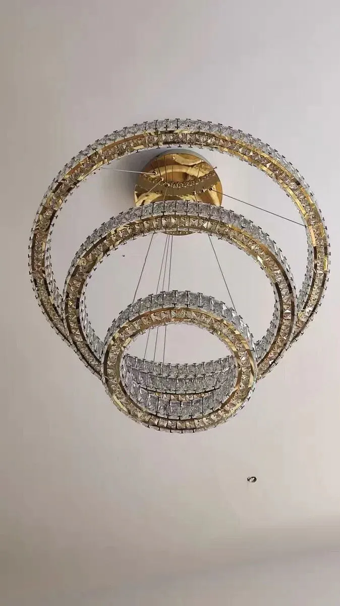 Rylight 2/3/4/5/6/7/8/9-Rings Crystal Chandelier