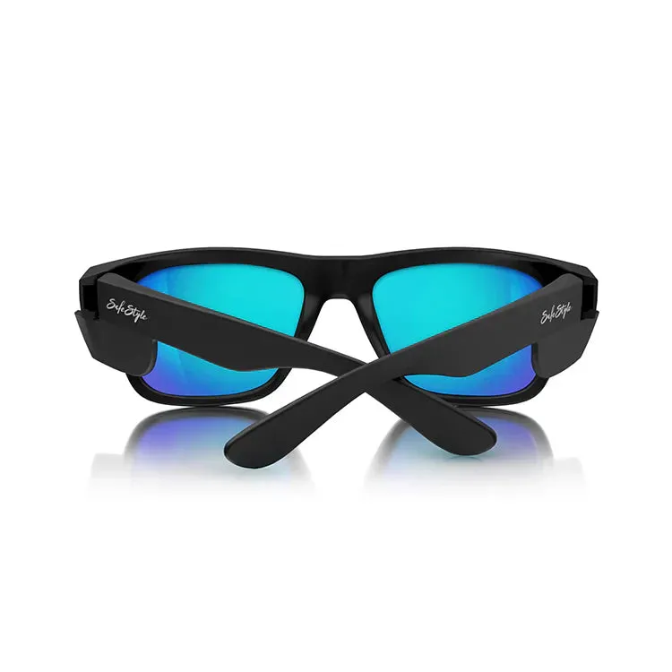 Safestyle Fusions Matte Black Frame Mirror Blue Polarised Lens (FMBBP100)