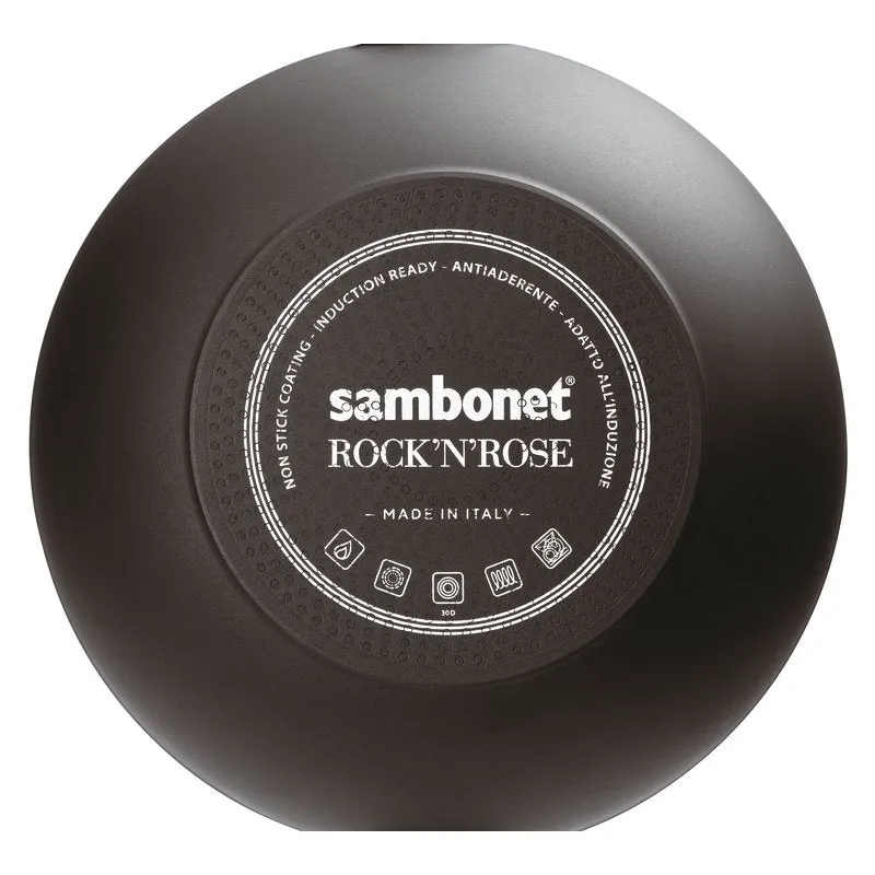 SAMBONET Padella con Manico Rock & Rose Black 20cm Alluminio