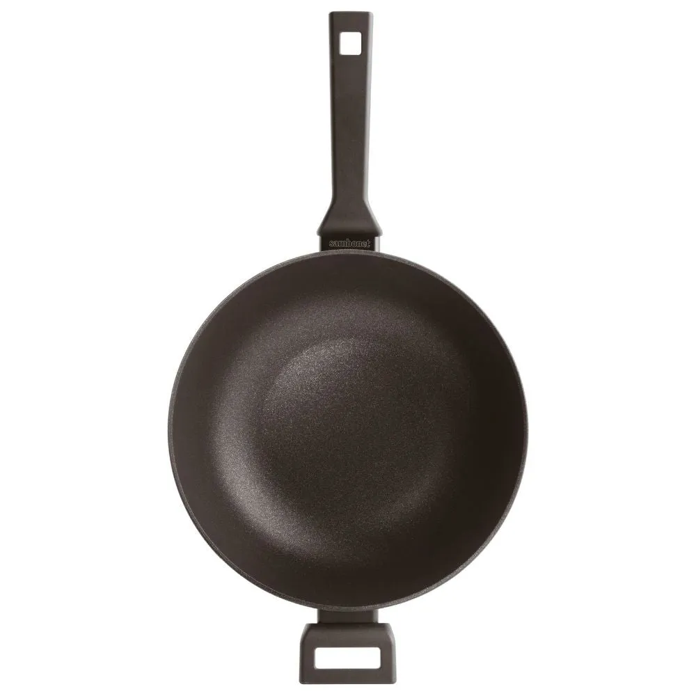 Sambonet Titan Pro Double Induction non-stick wok with lid