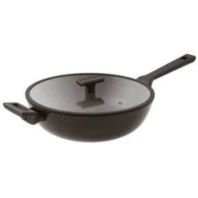 Sambonet Titan Pro Double Induction non-stick wok with lid