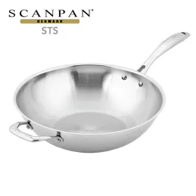 SCANPAN STS 32cm Wok with Helper Handle