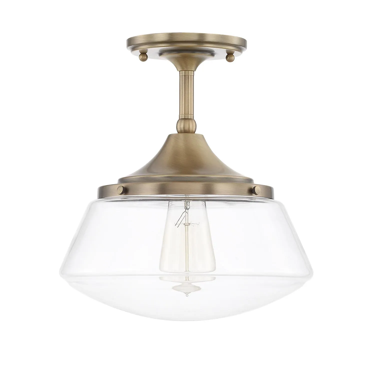 SCHOOLHOUSE 1 LIGHT SEMI FLUSH