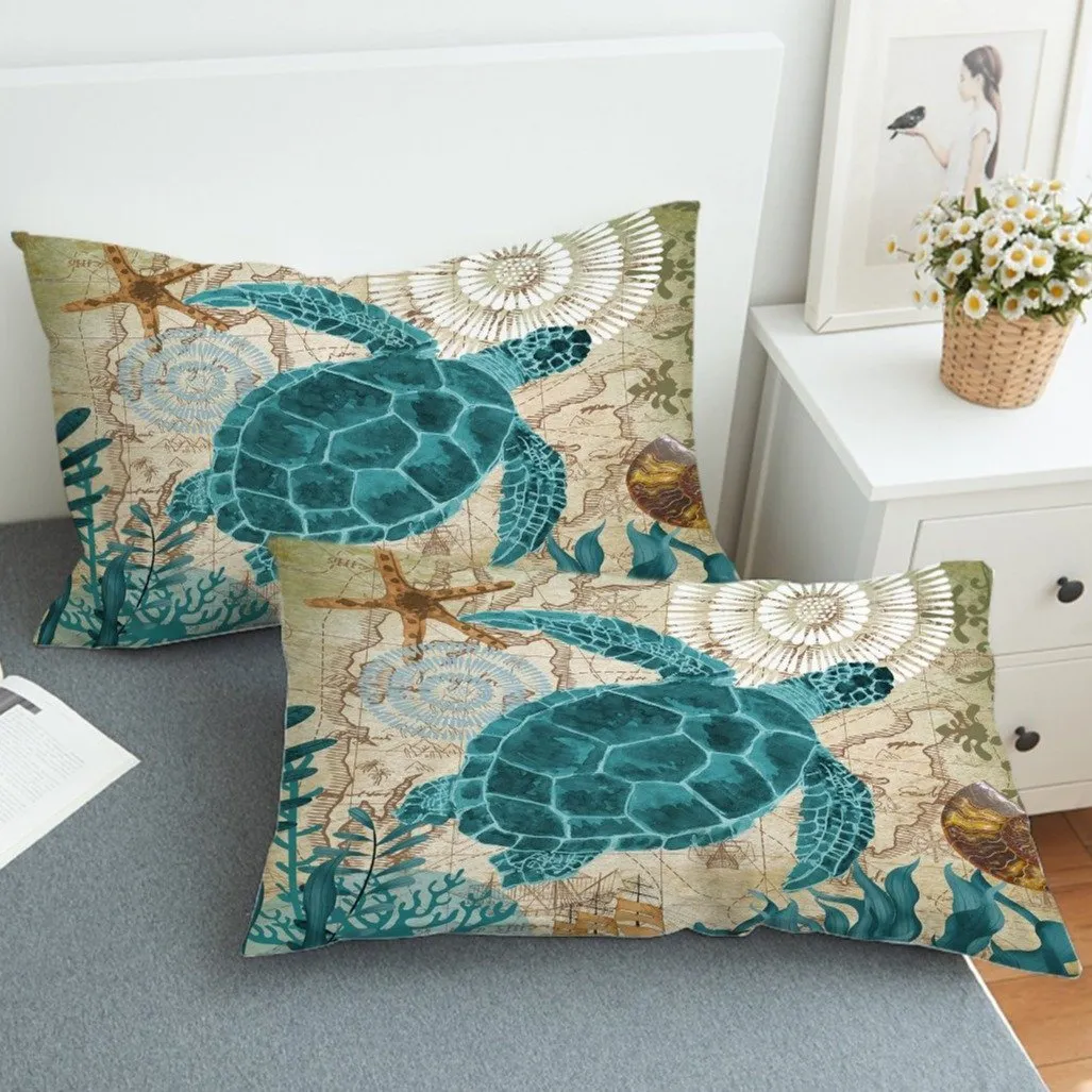 Sea Turtle Love Duvet Cover Set