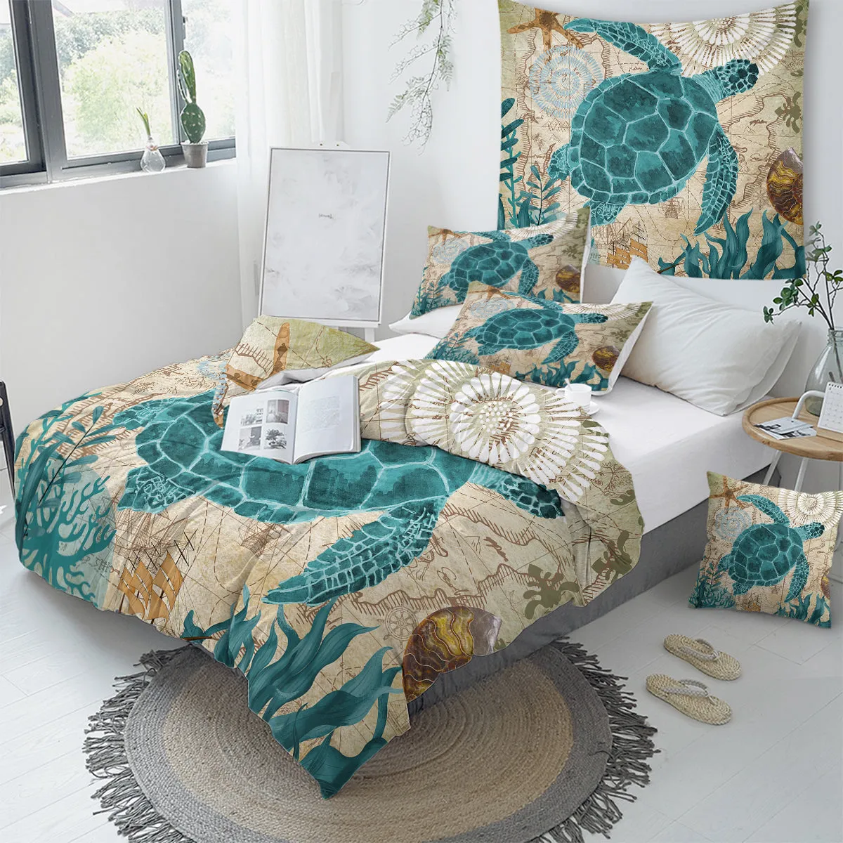 Sea Turtle Love Duvet Cover Set