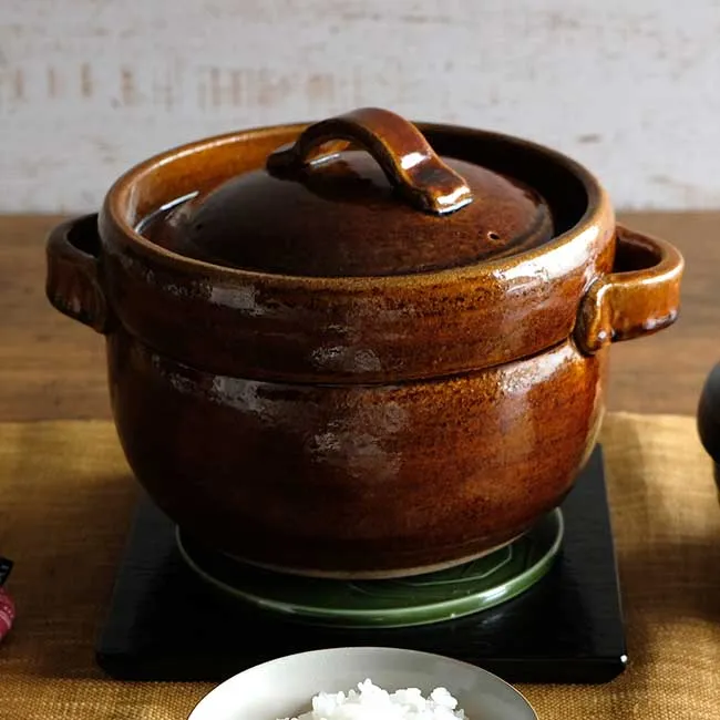 Shigaraki Ware Donabe Rice Pot 5-Go