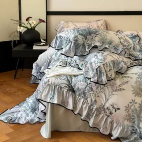 Silky Floral Bedding Set