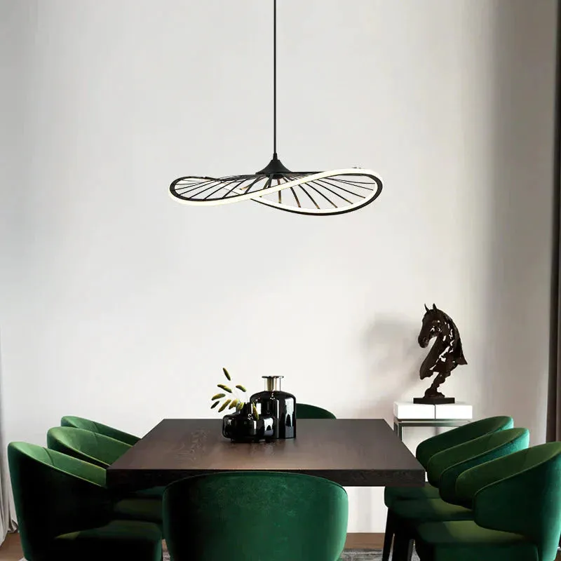 Simple Ring Shaped Chandelier Led Modern Fan Shaped Chandelier