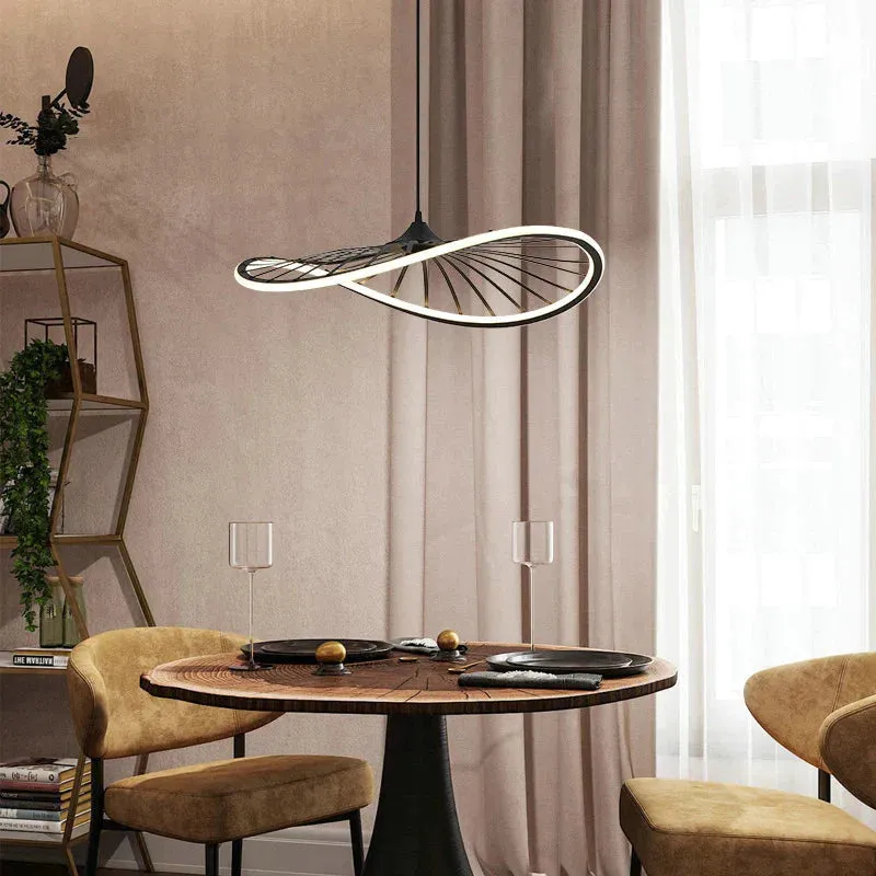 Simple Ring Shaped Chandelier Led Modern Fan Shaped Chandelier