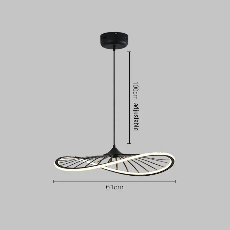 Simple Ring Shaped Chandelier Led Modern Fan Shaped Chandelier