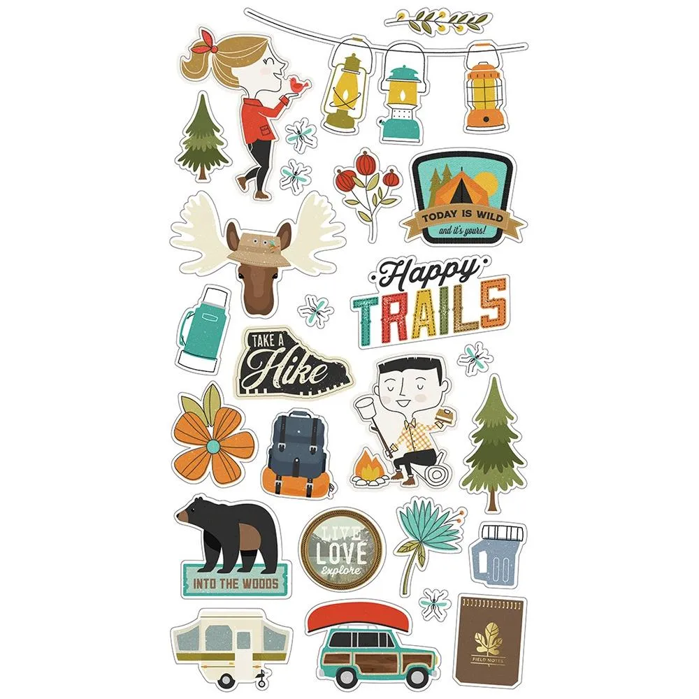 Simple Stories - Happy Trails -  Chipboard Stickers 6 inchX12 inch*