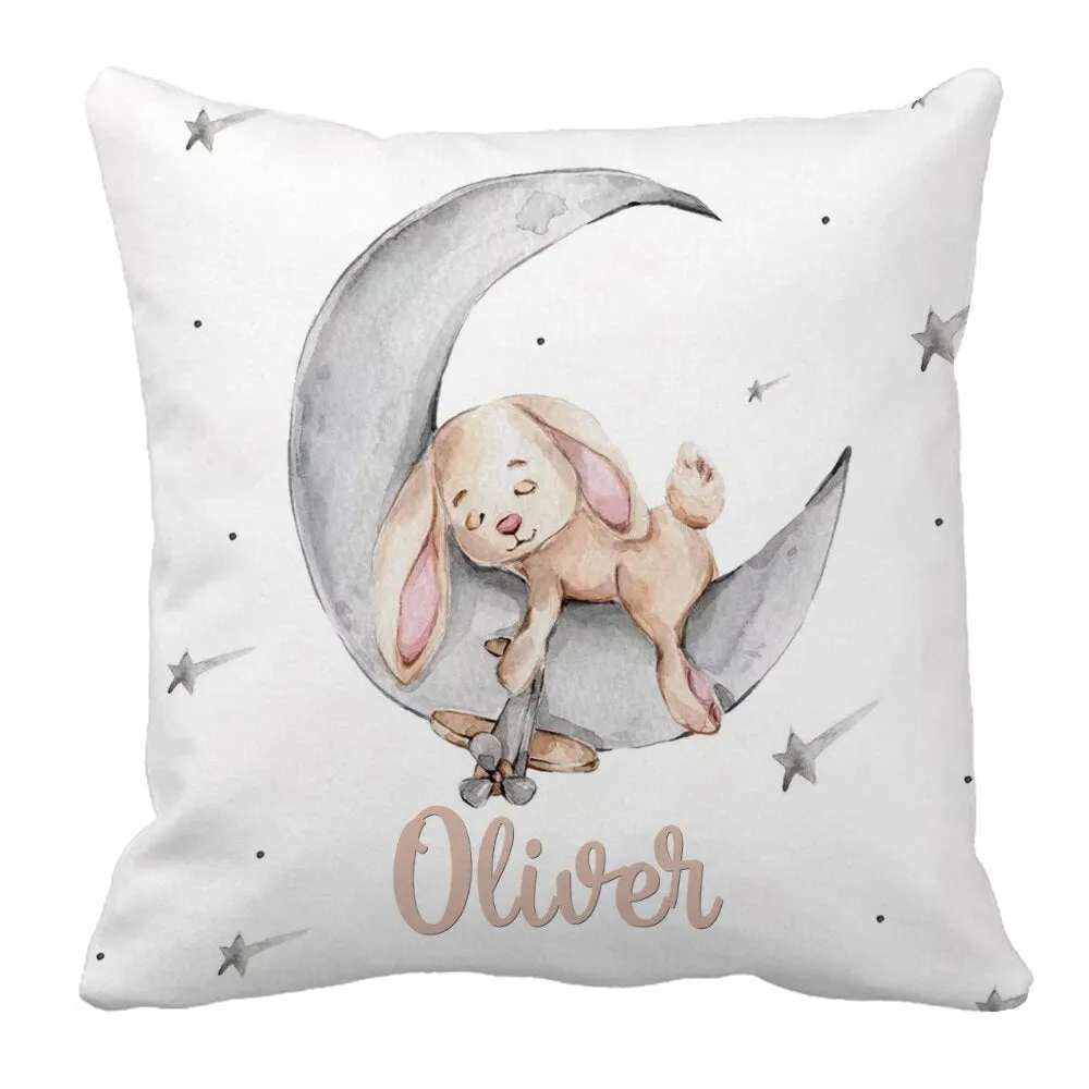 Sleeping Bunny Baby Name Cot Bedding Set | Baby Shower Gift Bedding Set