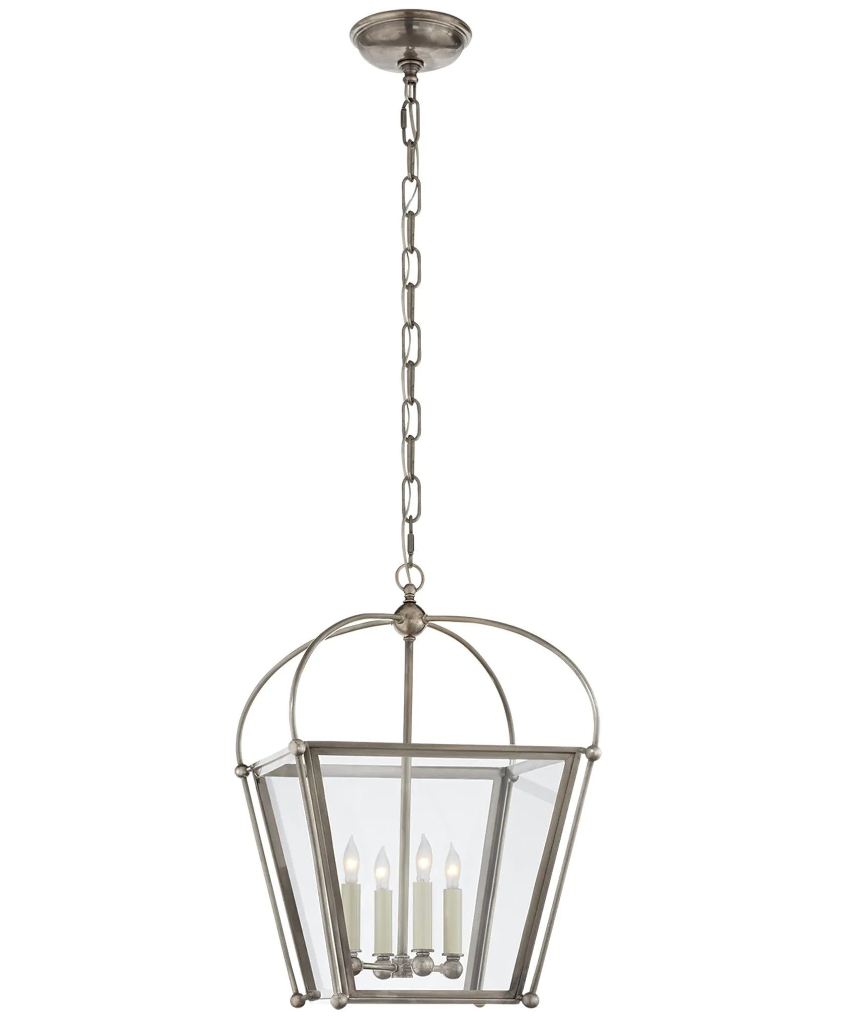 Small Plantation Lantern, Antique Nickel