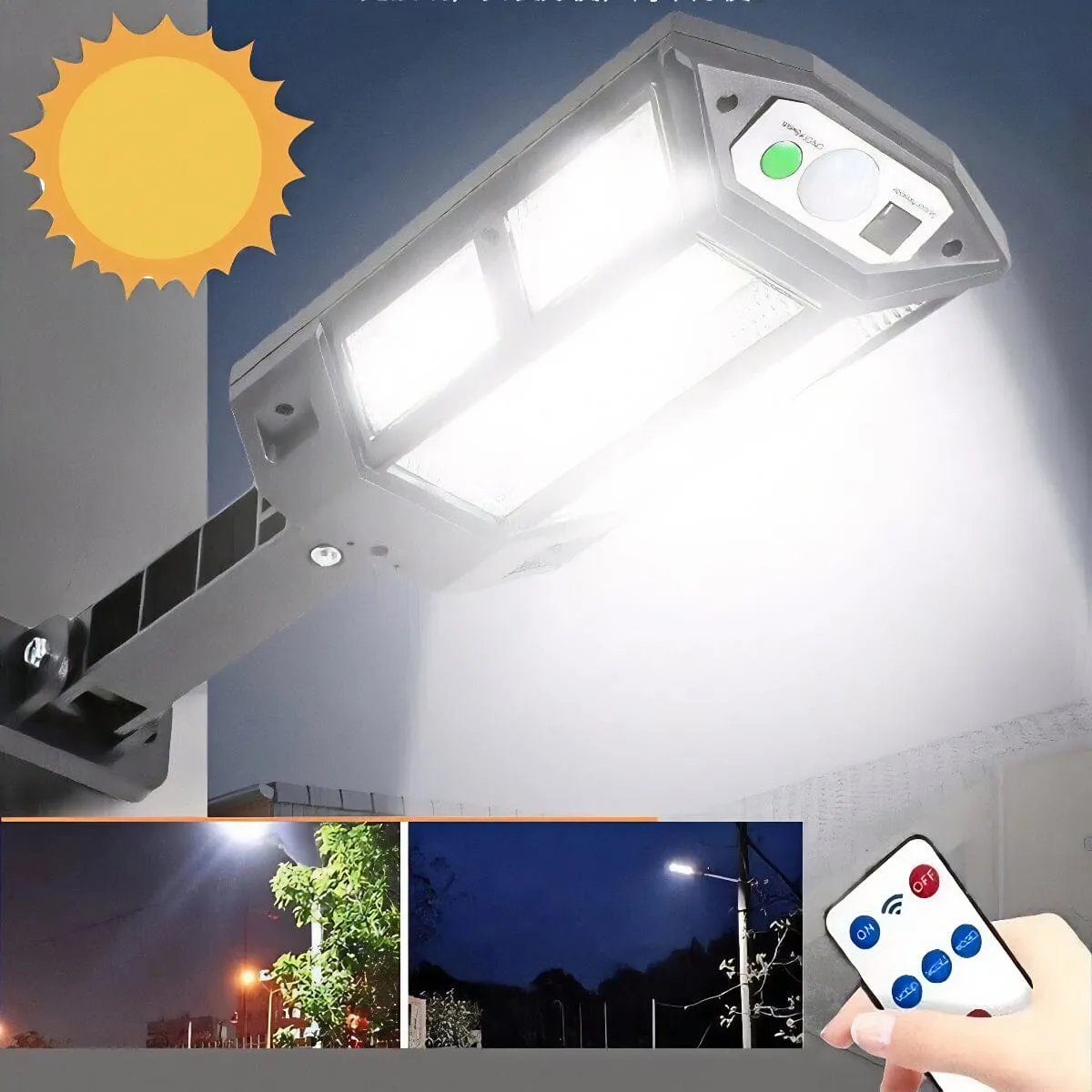 SMAXPro™ Solar Street Light: 43LED Super-Bright Commercial Outdoor Solar Wall Lamp