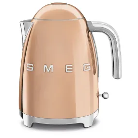 SMEG KLF03RGUK 1.7 Litre 50's Style Kettle, 22.6cm Wide - Rose Gold