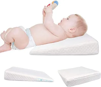 Smooth Wedge Memory Foam Pillow for babies  40x60cm (11x3) White