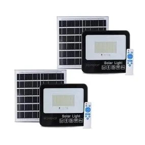 Solar 120W LED flood light automatic and remote control for exterior (Pack of 2)