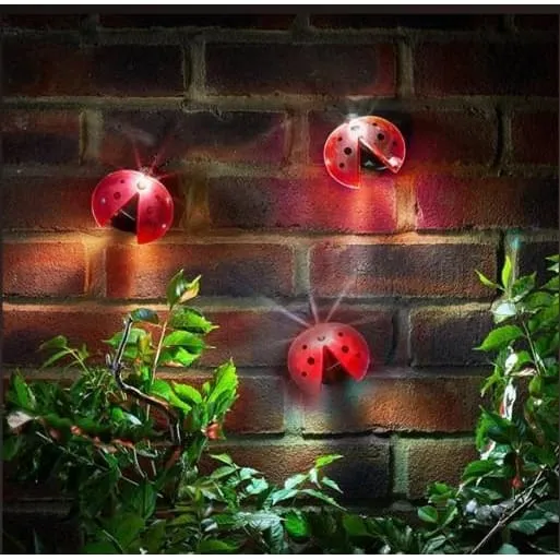 Solar Lady Bird Solar Wall Lights -  4 Pack