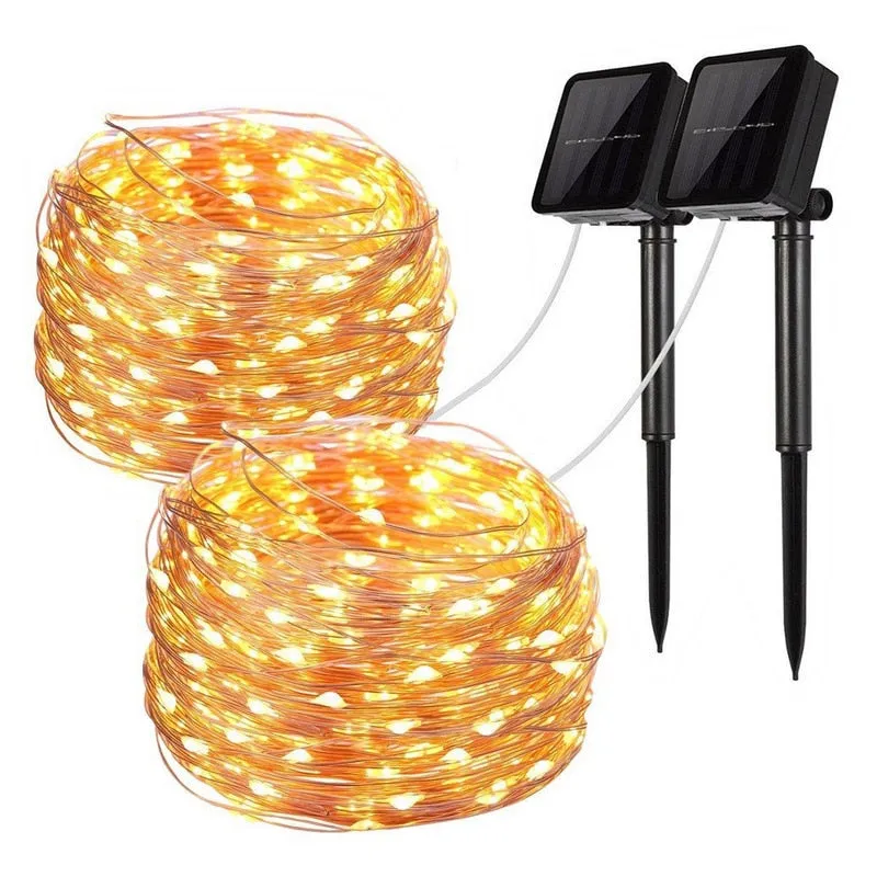 Solar Led Light Outdoor 100/200/300LED Fairy Lights Christmas Lights Street Garland Waterproof Festoon Garden Decoration Garland