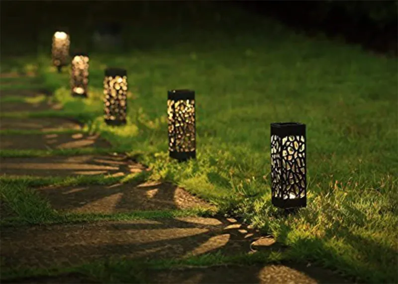 Solar Powered Vintage Outdoor Pathway Lamps