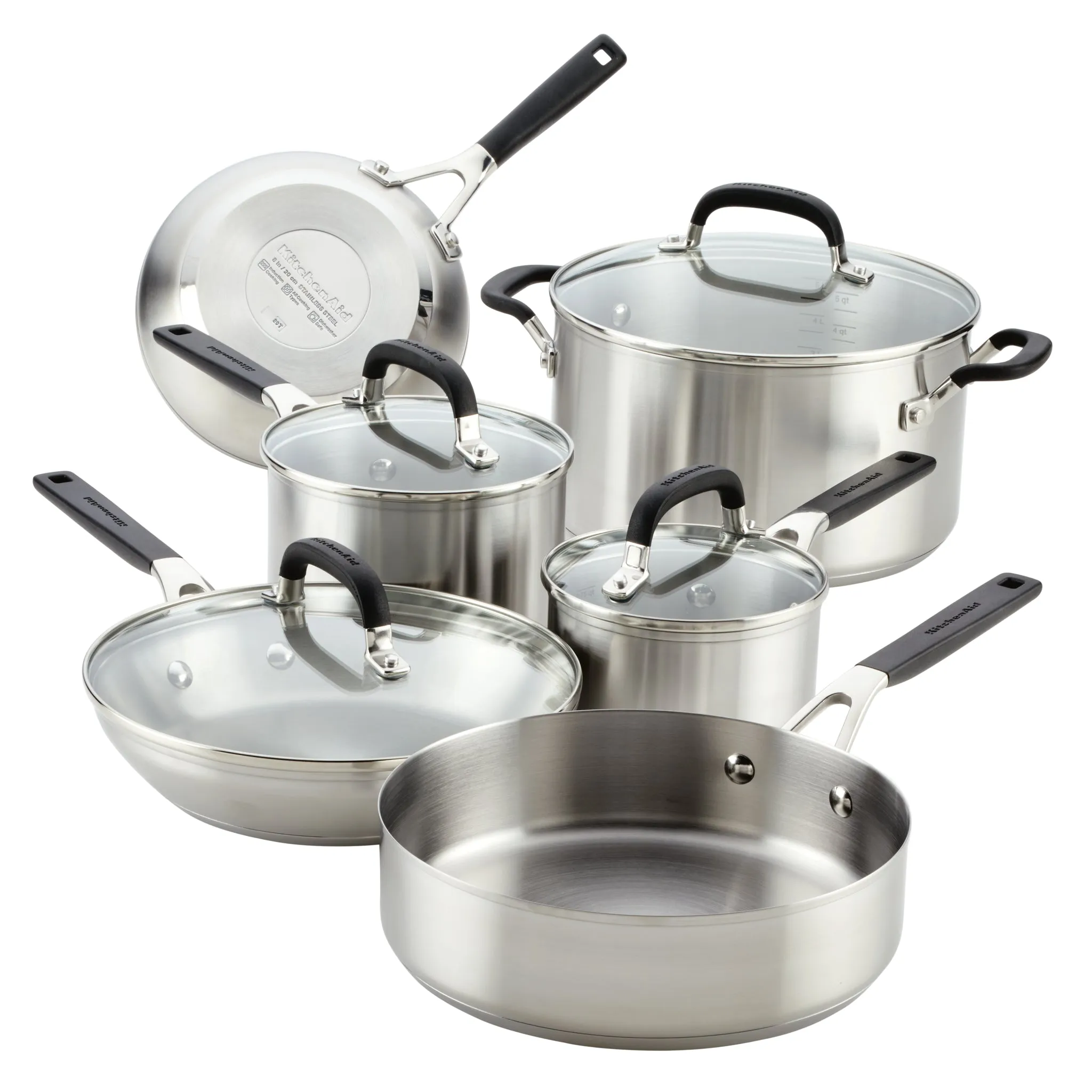 Stainless Steel 10-Piece Cookware Set