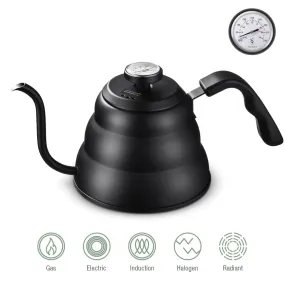 Stainless Steel Pour Over Coffee Pot Drip Kettle with Thermometer