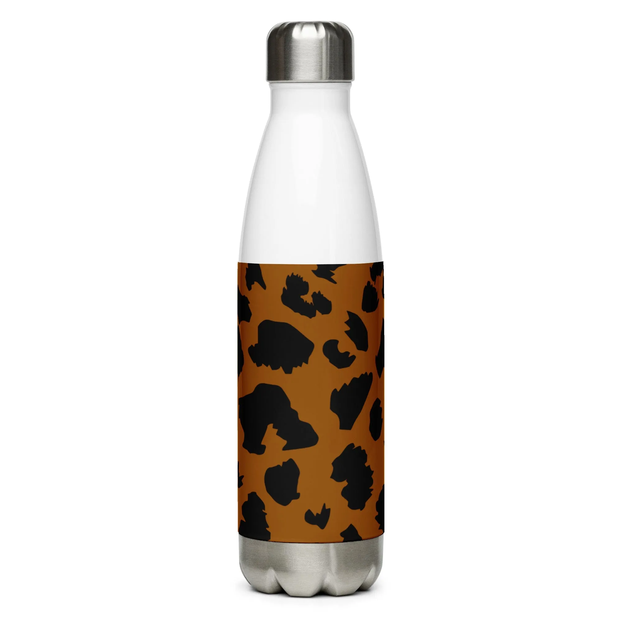 Stainless Steel Water Bottle Leopard and Red