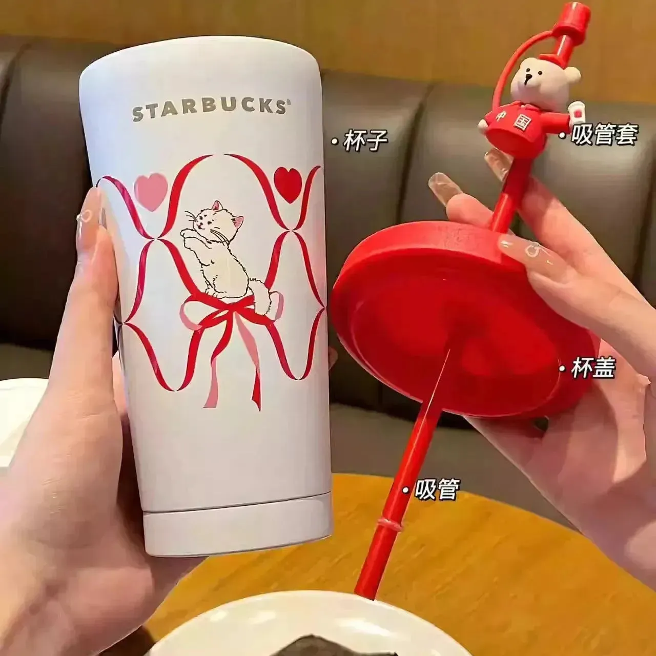 Starbucks Star Series Cat Straw Mug (550 ml)