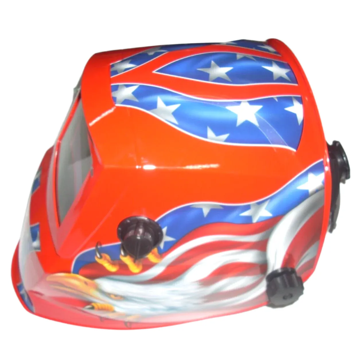 Stars & Stripes Welding Helmet Auto Darkening Adj Shade 9-13 Solar w 2 Xtra Lens