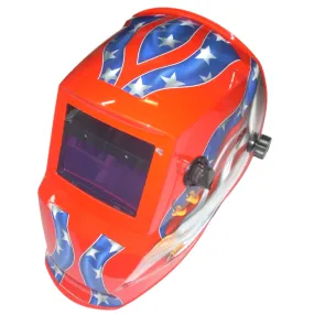 Stars & Stripes Welding Helmet Auto Darkening Adj Shade 9-13 Solar w 2 Xtra Lens