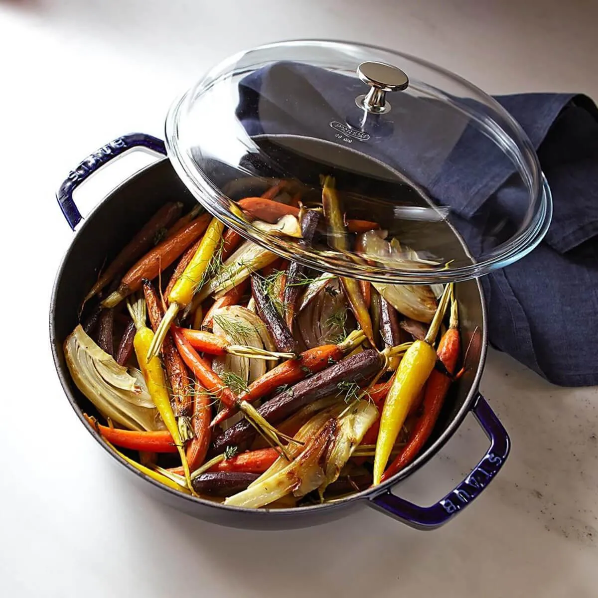 Staub Wok with glass lid diam.37 cm