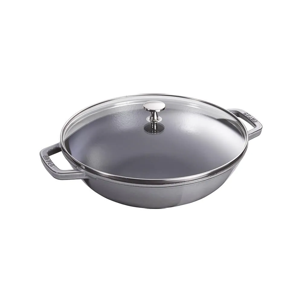 Staub Wok with glass lid diam.37 cm