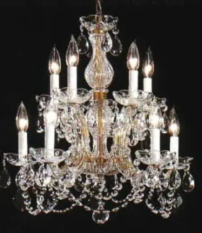 Swarovski Crystal Trimmed Chandelier Chandelier Lighting H22"Xw20" - A83-500/10Sw