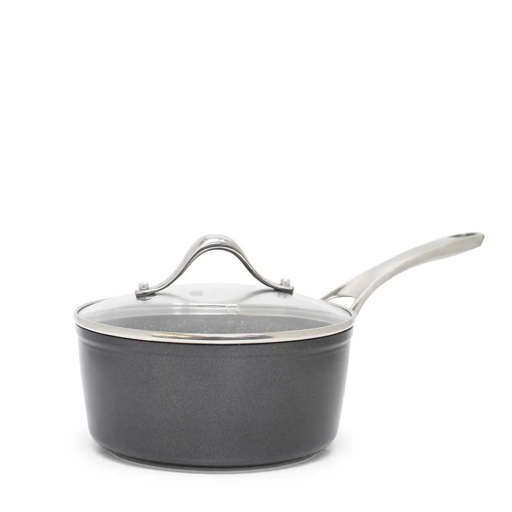 Tan-ium Saucepan with Glass Lid 18cm