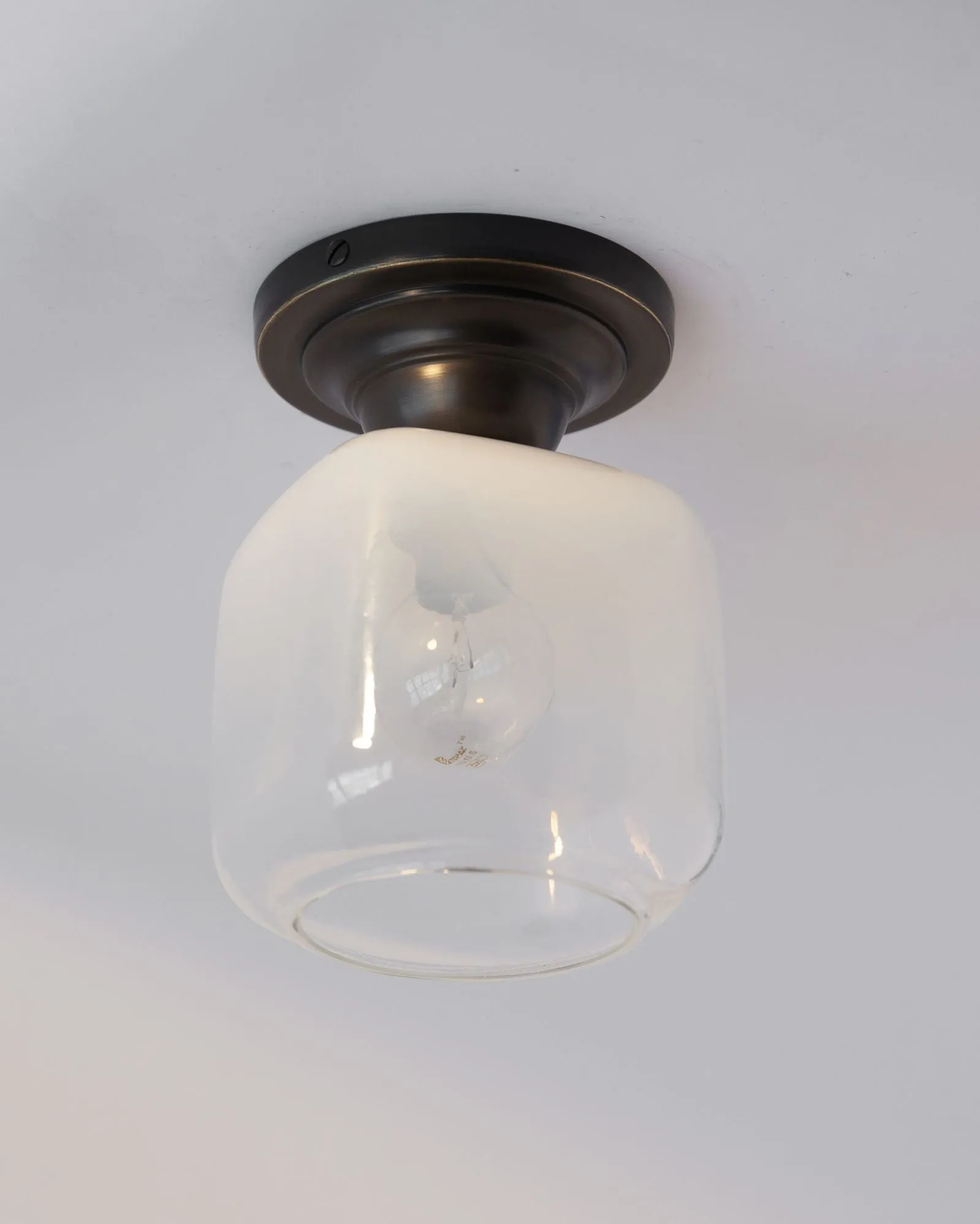 Thelonious Flush Mount with Ice Cube Glass