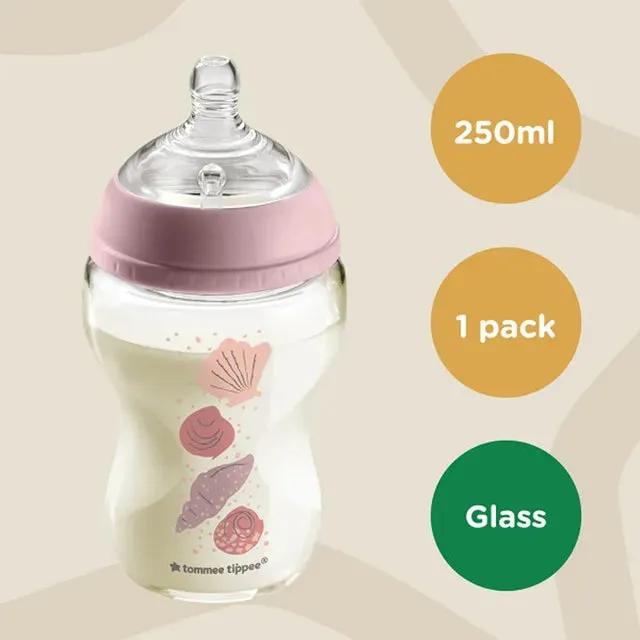 Tommee Tippee Closer To Nature Glass -250ML, Girl