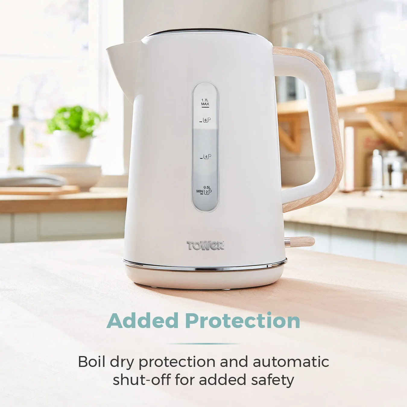 Tower Scandi 3KW 1.7L Rapid Boil Kettle - White