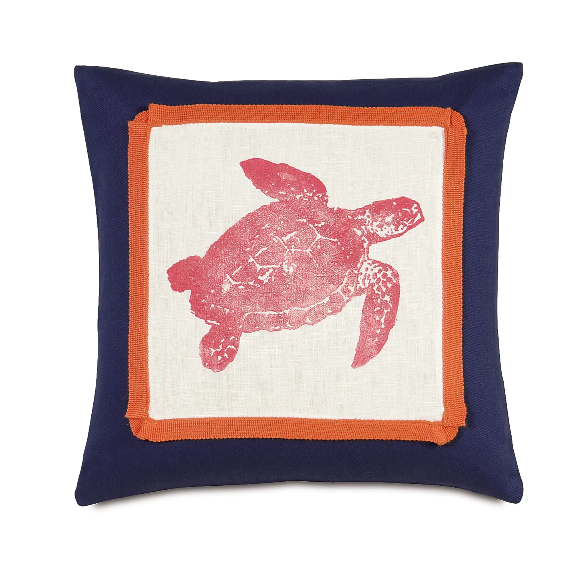 Tropical Pink Turtle Throw Pillow Cover 16x16