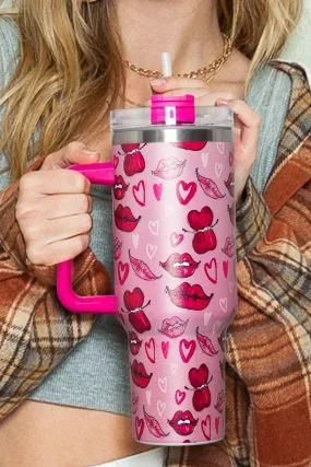 Valentine Hearts and Kisses Thermo Cup