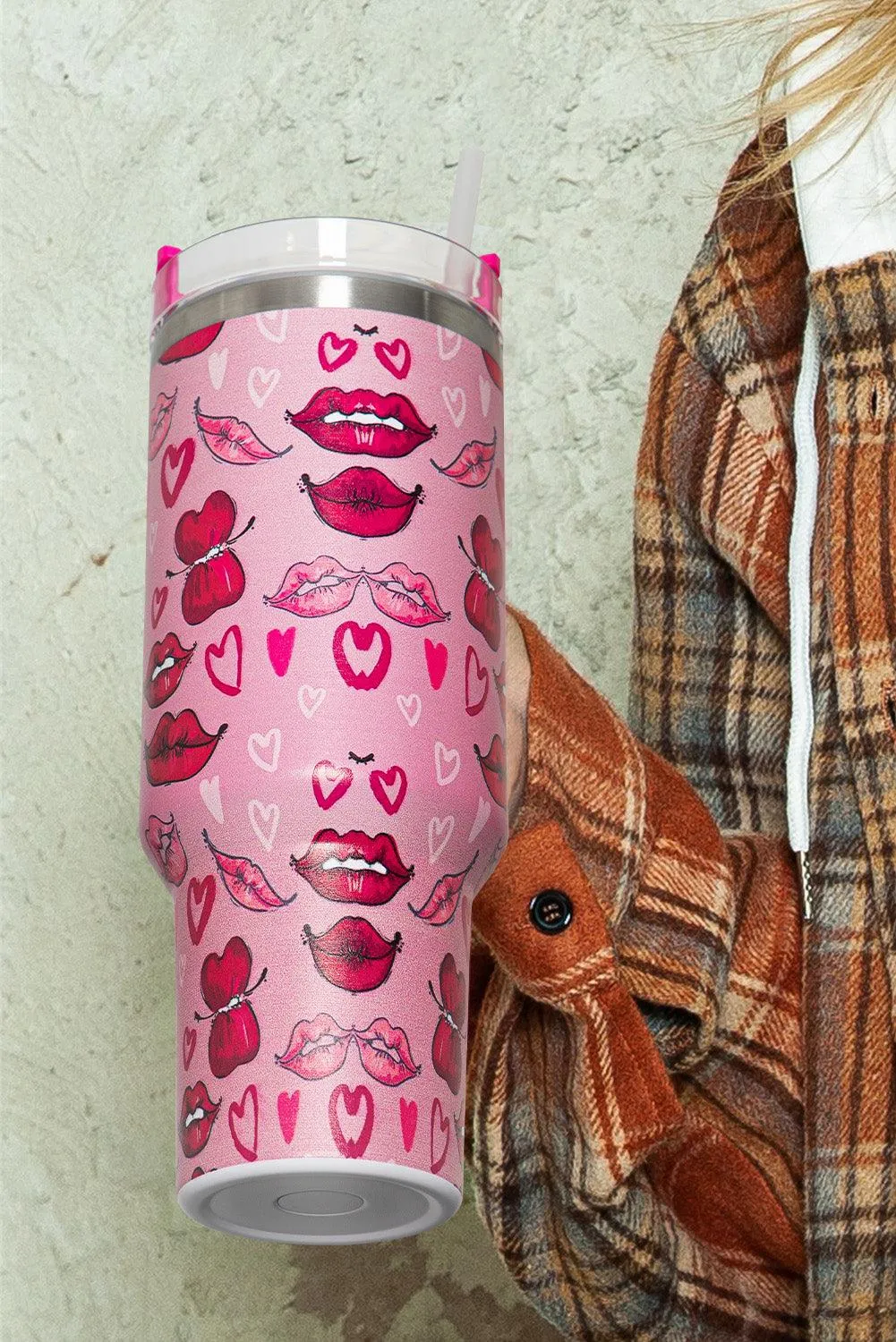 Valentine Hearts and Kisses Thermo Cup