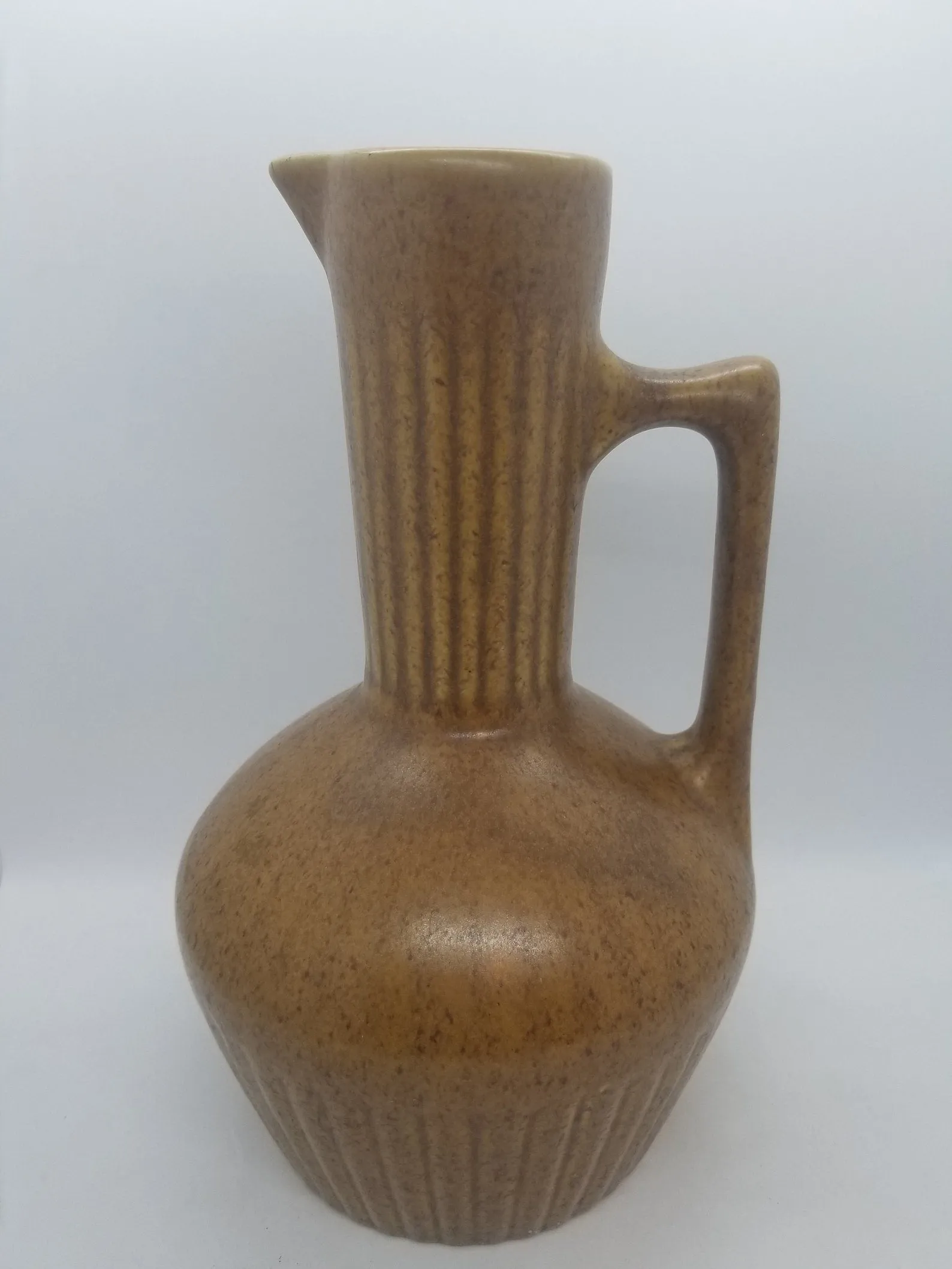 Vintage Brown Maple Leaf Monmouth Pottery Pitcher