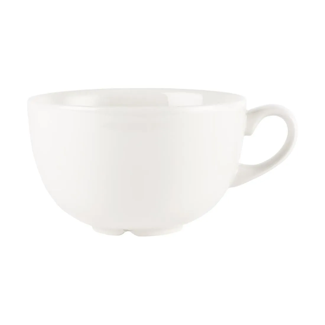 W001 Churchill Plain Whiteware Cappuccino Cups 440ml (Pack of 6)