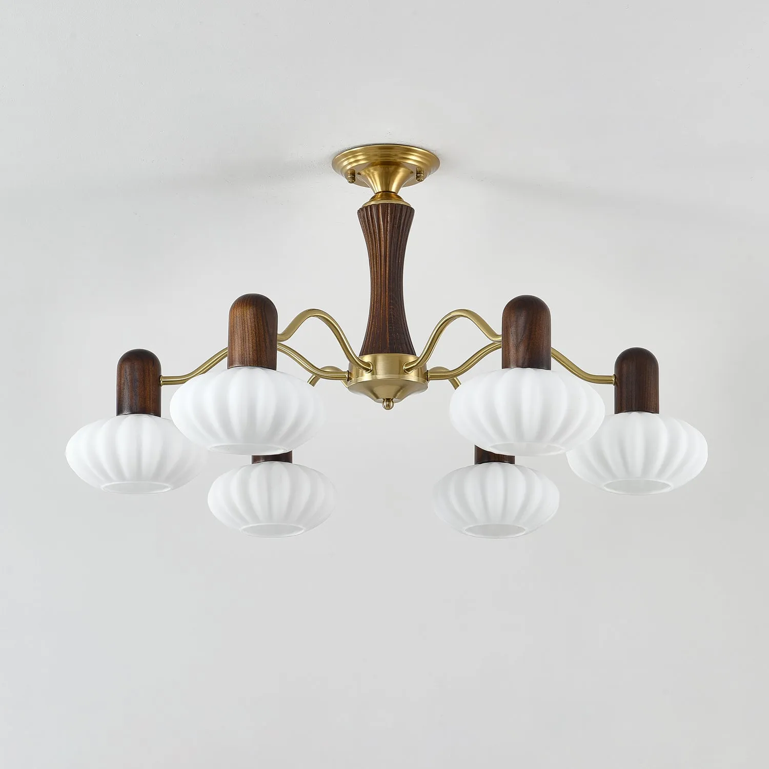 Walnut Color Embrace Chandelier