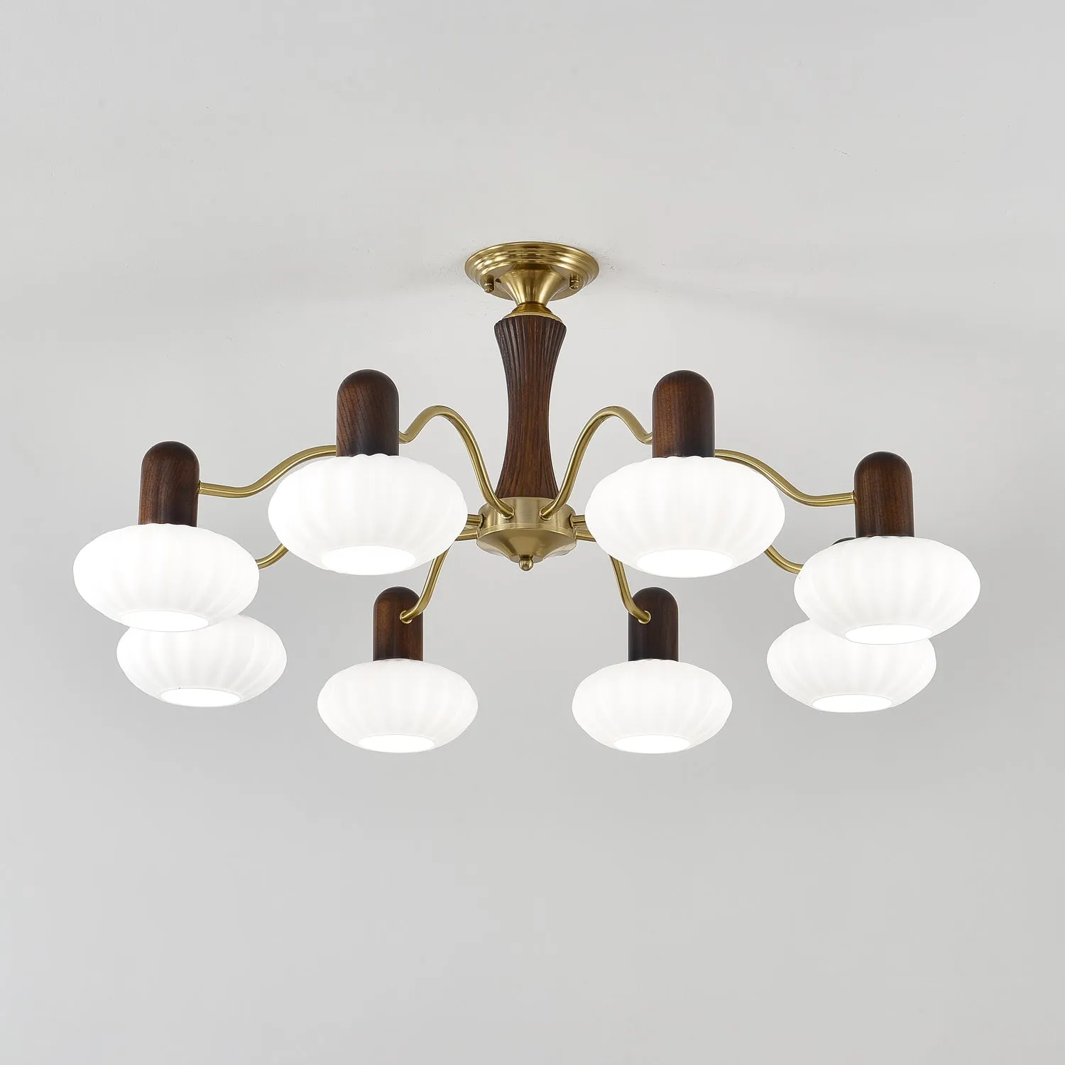 Walnut Color Embrace Chandelier