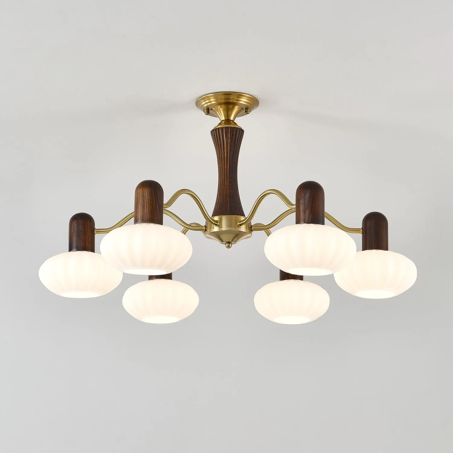 Walnut Color Embrace Chandelier