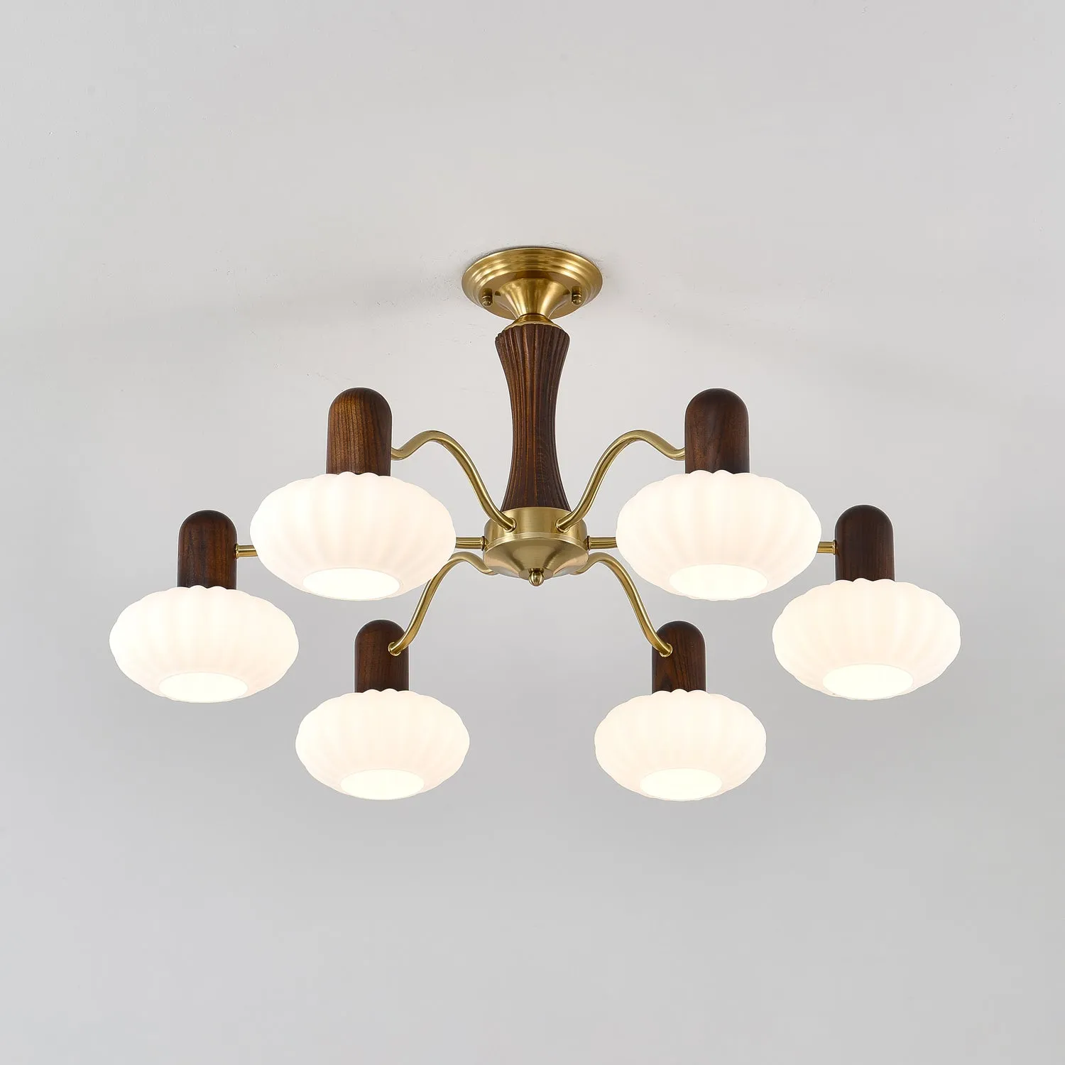 Walnut Color Embrace Chandelier