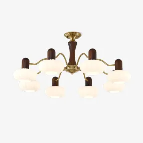 Walnut Color Embrace Chandelier