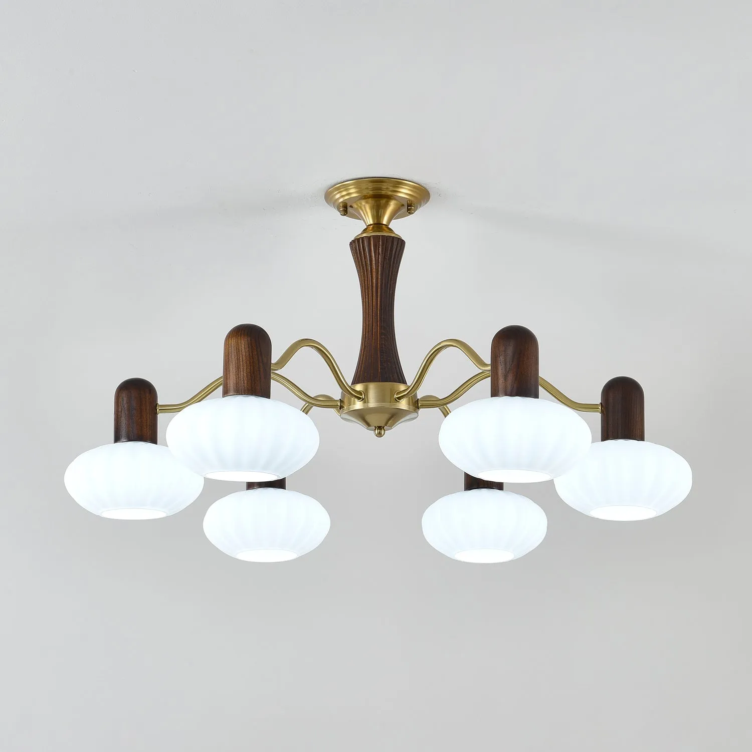 Walnut Color Embrace Chandelier