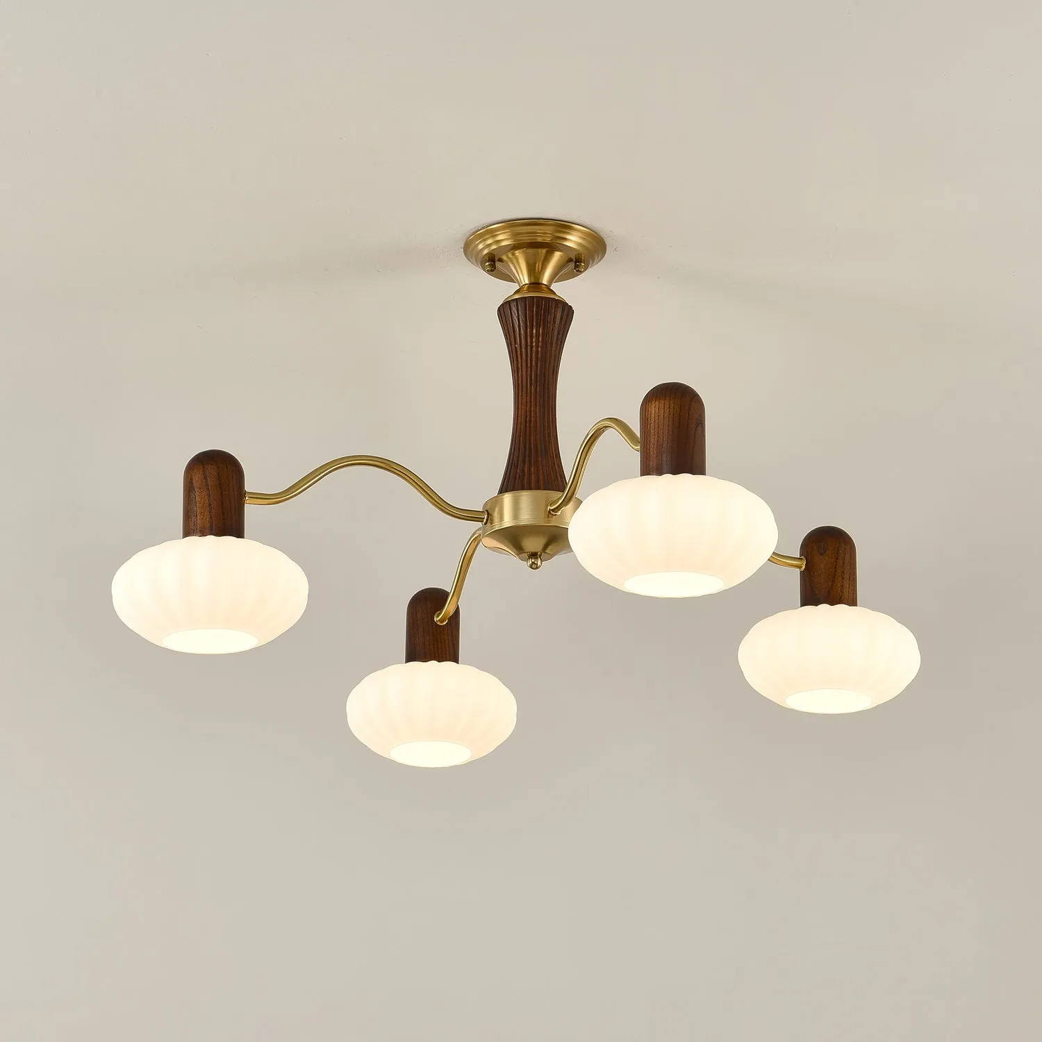 Walnut Color Embrace Chandelier