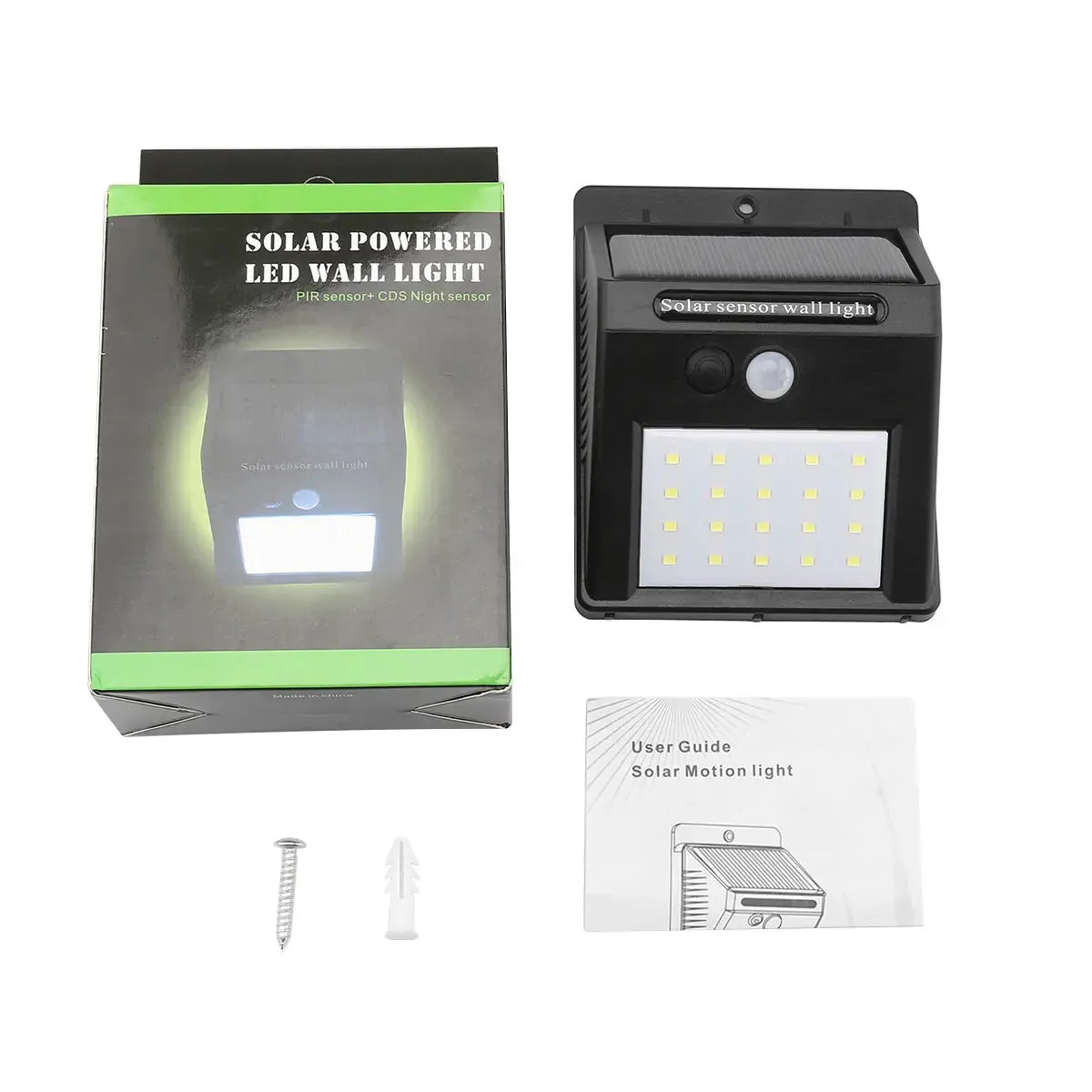 Waterproof 20 LED Solar Motion Sensor Wall Light-Waterproof Solar Light